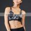 Manufuturer Custom Design Strappy Printed Women Fitness Sports Bra