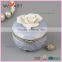 Funny Colorful Round Shaped Ceramic Jewelry Set Box Model With Flower