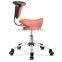Salon Stool SPA Rolling Saddle Stool Chair Cushioned Comfort Seat Home Clinic