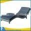 Italy S shape poolside Grey rattan wicher Sun lounger