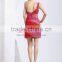 Exclusive One Shoulder Bandage Cocktail Dress Short Red Evening Dress Red Short