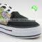 oem canvas shoes with rubber thick sole made in china