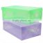customized high quality clear soft plastic folding shoe box