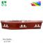 red wood selected european style flat wooden coffin