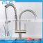 Single Handle Nickel Brushed UPC Pull Down Spray And Rotating Spout Combined In One Kitchen Sink Faucet Mixer Tap FLG3763