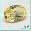 Free Sample Gemstone Wholesale Oval Cut Raw Cubic Zirconia,Synthetic Light Lellow Stone