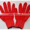 BSSAFETY Cheap nylon knitted safety gloves, zebra gloves for garden work use