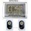Digital wireless rf RCC weather station table clock for weather forecast with 2 sensors
