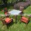 Leisure rattan furniture cheap wicker garden table and chair (2107+2048)