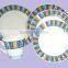 20pcs high quality round ceramic dinner sets with flower printing