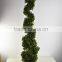 SJ1300120 Customization plastic boxwood spiral tree/decorative topiary tree