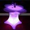 Modern Glass Wood Led Lighted Bar Counter tables/Night Club /Outdoor Moma LED Medium Bar Table