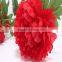 SJ20170053 artificial red fabric peony flower for indoor decoration