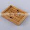 Double layer separable bamboo soap box rectangular soap dishes
