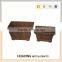 Antique design rustic handmade wooden flower pot