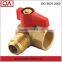 Brass gas ball valve with male fittings