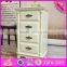 2016 wholesale high quality white solid wood bedside drawers W08H067
