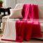 100% polyester printed solid and soft coral velvet fleece blanket