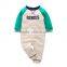 Casual Grey &green Infant Clothing Crotchless Male Romper