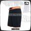 Stripes printing surf board shorts with orange waistband