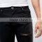 2016 Mens Stretch Skinny Jeans Distressed Denim Jeans In Black