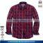 Custom Men Flannel Plaid Black And Red Check Casual Shirt