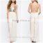 Adjustable Strap Sequined V Neck Wide Leg Jumpsuit Women Clothes