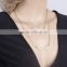 Double Layered Pearl Beaded Pendant Necklace Rolo Chain Simple Necklace