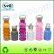 Travel protable collapsible silicone bottle with various lids