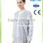 Hubei disposable SMS nonwoven lab coat with knitted neckline