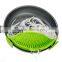Upgrade Foldable Kitchen Silicone Strainer, Kitchen Extras Silicone Clip-On Snap and Strainer Clip Colander