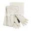 Promotional 2015 custom white knitted hat gloves and scarf set