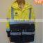 Hi Vis road safety reflective jacket with hat