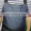 high quality demin or jean apron in dark blue color with pocket