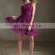 HC 4282 The Whole Sale A Line Sleeveless Purple One Shoulder Dresses For Chubby