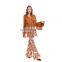 Adult 60s 70s Groovy Lady Hippy Flower Power Womens Ladies Fancy Dress Costume