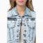 No shoulder denim vest latest gown designs