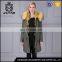 Factory custom made popular fur hooded top jacket with fur collar trim