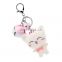 cat plastic Pendant Keychain with bell factory direct