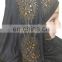 Hosiery Hijab Designs 2017 / Black Color Scarf With Golden Diamond Stone Work / Casual Wear Stole 2018 (scarves scarf stoles)