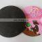 Hot sale round Eva foam coffee coaster, slip cup pad with heat transfer printing logo