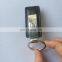 custom embossed leather keychain in black color