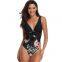 New European and American Siamese deep V swimwear wholesale