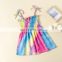 2020 Summer Girls' Tie-Dye Colorful Dress Baby Wear