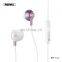 Remax Hot Selling RM-711 Deep Bass Stereo Wired Earbud Earphone with Mic&Volume control