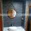 round decorative bath hanging cosmetic mirror deco wall metal framed