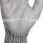 Anti Cut Level 5 HPPE Fiberglass Liner PU Coated Ansi Cut Level 4 Gloves
