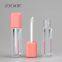 custom mini lipgloss packaging empty pink lip gloss tubes