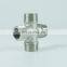 stainless steel ss304 ss316 pipe fitting 4 way  tees forging male thread bsp cross