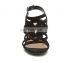 women good quality cheap price high heel open toe adjustable buckle wedges sandals shoes